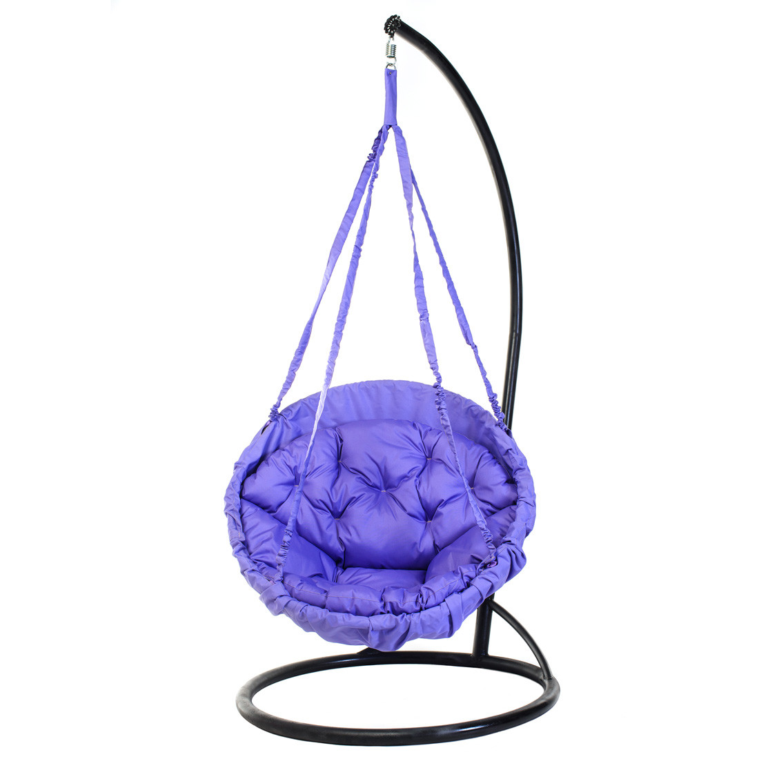 Крісло-гамак з опорою 220 см з круглим матрацом 120 кг 96 см Бузкове