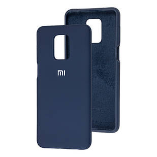 Чехол Silicone case full для Xiaomi Redmi Note 9s Navy Blue