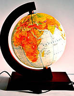 Глобус настольный с подсветкой подарочный на деревянной подставке Glowala