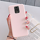 Чохол Silicone case full для Xiaomi Redmi Note 9s Pink, фото 4