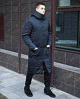 Пуховик пальто куртка длинная мужская тёплая качественная зимняя молодежная классика спортивная