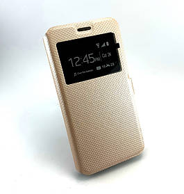 Чохол для Huawei P8 Lite 2017 книжка боковий з подстакой протиударний Booc Cover золотий