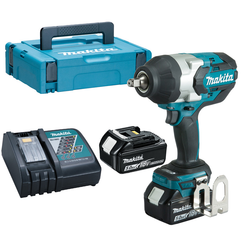 Аккумуляторный ударный гайковерт Makita DTW 1002 RTJ, 18 В LXT, 1000 Нм, 1/2", 2 ак*5 Ачас - фото 1 - id-p1153679740