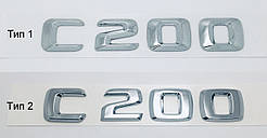 Емблема напис багажника Mercedes C200