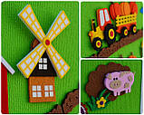 Дитячий розвивальний інтерактивний килимок на липучках Wonderwall® "Ферма Максі" Premium, фото 4