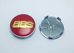 Заглушки ковпачки литих дисків BBS 68 мм червоні