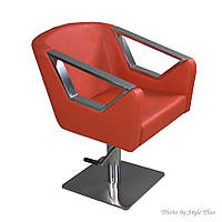 Парикмахерское кресло на гидравлике для клиентов салона красоты А006 Красный