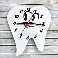 Годинник настінний у формі зуба, годинник для стоматології, годинник в стоматологію