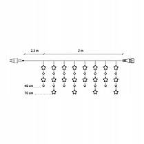 Гірлянда зірка бахрома вулична зовнішня Springos 2 м 92 LED CL4010 біла тепла, фото 3