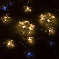 Гірлянда бахрома вулична зовнішня зірки Springos 2 м 180 LED білий теплий, фото 4