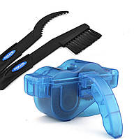 Набір для чищення та миття велосипедного ланцюга від бруду, машина для чищення та 2 щітки