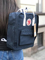 Стильный рюкзак Fjallraven Kanken тёмно-синий/ Канкен портфель для школы и на каждый день