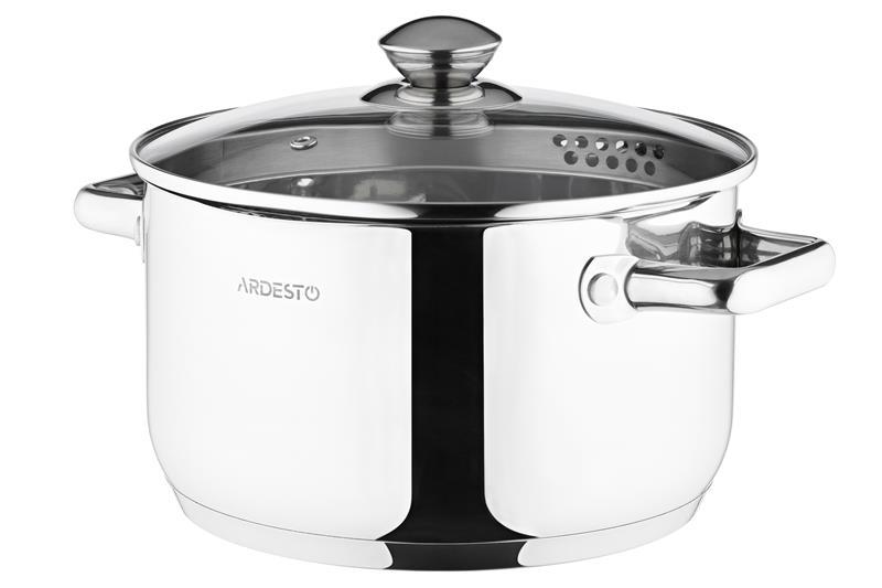 Велика каструля 4,7 л з носиком для зливу і кришкою Ardesto Gemini (AR2847CS)