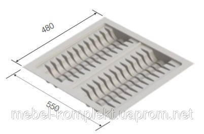 Подставка для тарелок пластиковая 600 мм белая Mesan 105-81-12 - фото 3 - id-p1237401272