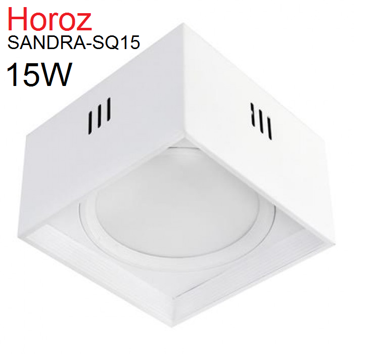 Накладний світильник LED 15w 4200К Horoz SANDRA-SQ15 світлодіодний точковий стельовий квадратний білий