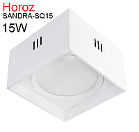 Накладной светильник LED 15w 4200К Horoz SANDRA-SQ15 светодиодный точечный потолочный квадратный белый