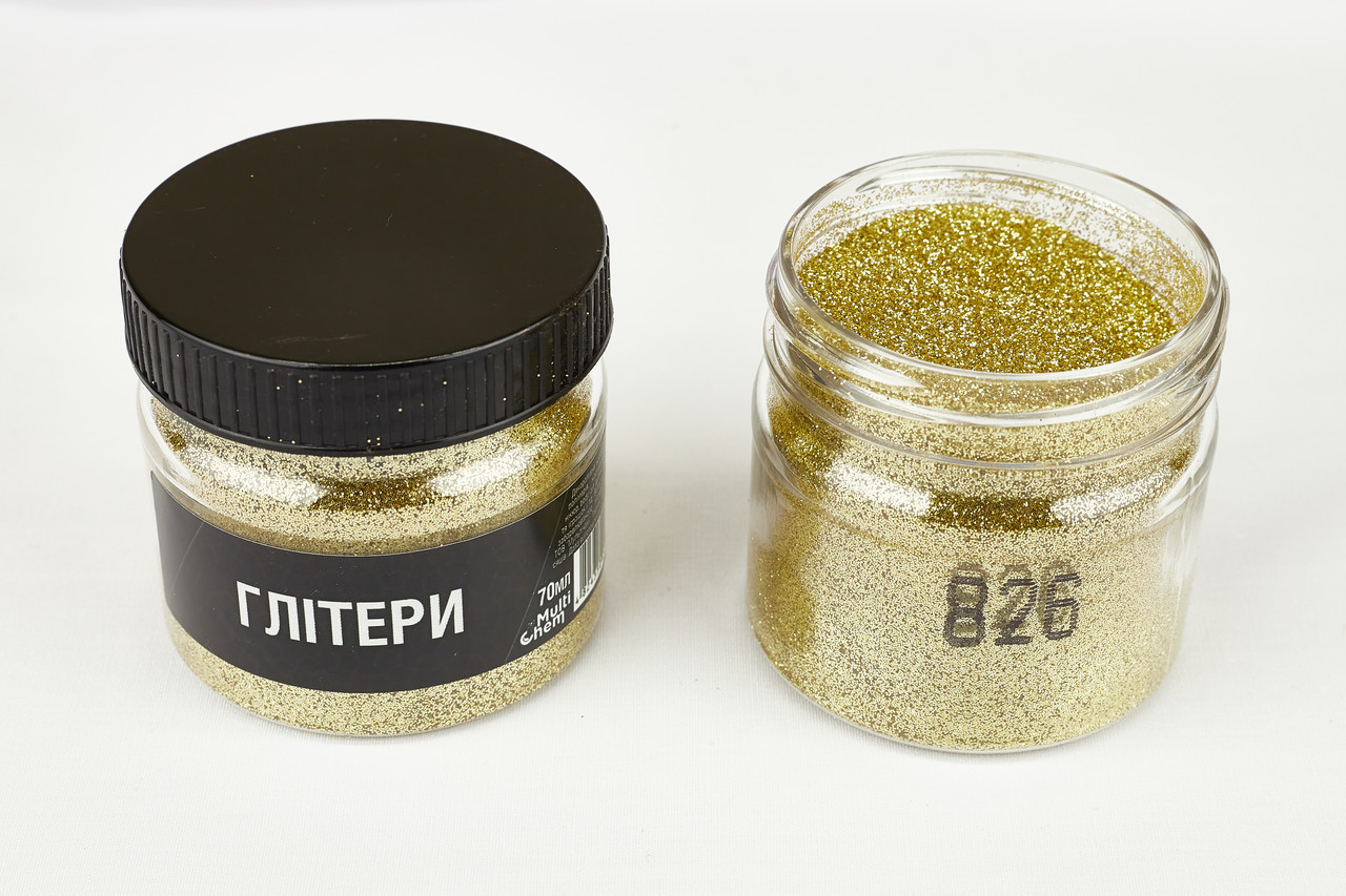Глітер золото бронзове 826, 0,2 мм 1/128 , 70 мл