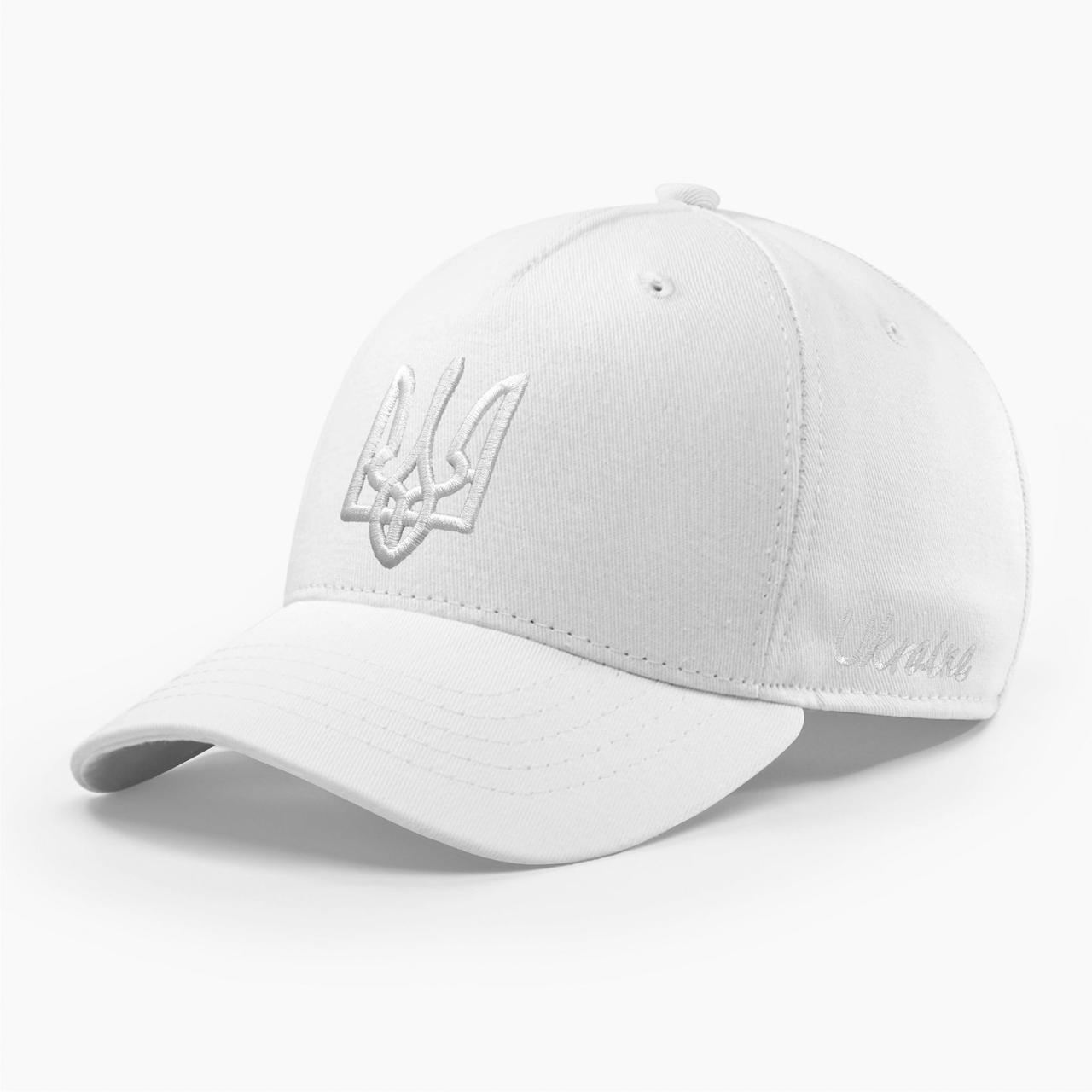 Кепка бейсболка чоловіча INAL з гербом України S / 53-54 Білий 97253, фото 1