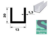 Швеллер алюминиевый 13х20х1,3 анод