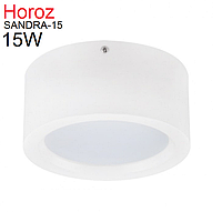 Накладной светильник цилиндр LED 15w 4200К Horoz SANDRA-15 светодиодный точечный потолочный Белый