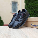 Чорні кросівки Reebok Classic шкіряні, фото 9