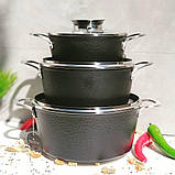 Каструля казан чеканий із мармуровим антипригарним покриттям 6.2 л 28 см Edenberg EB-3966 Індукційний казан, фото 7