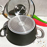 Каструля казан чеканий із мармуровим антипригарним покриттям 6.2 л 28 см Edenberg EB-3966 Індукційний казан, фото 9