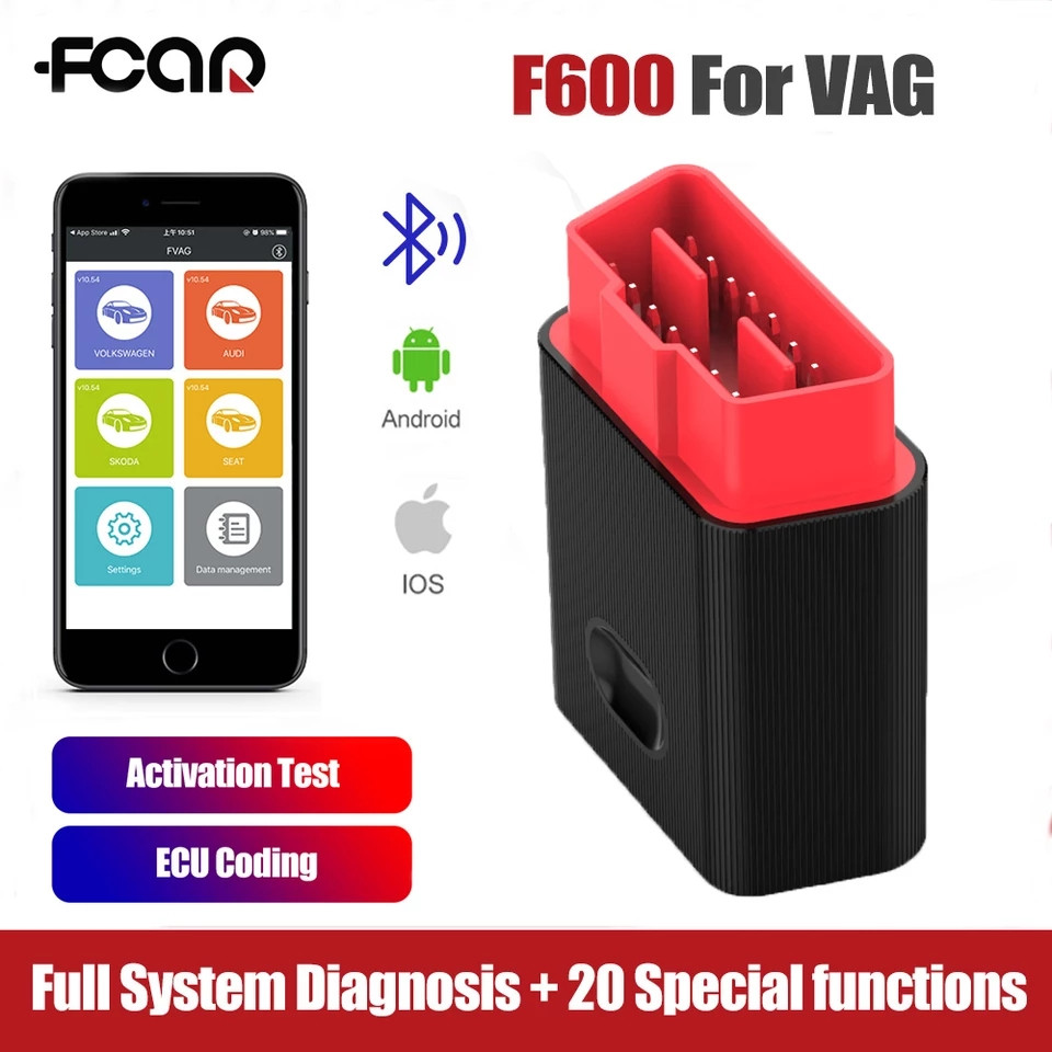 ДІАГНОСТИЧНИЙ АВТОСКАНЕР Fcar F600 OBD2 VAG