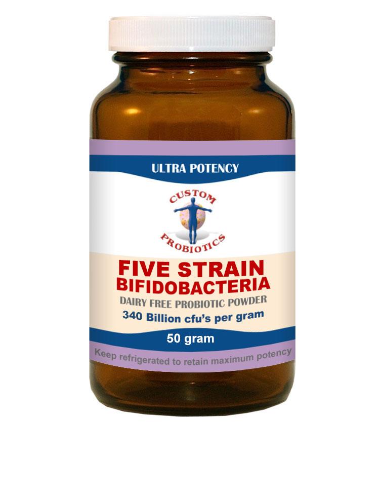 Custom probiotics Five Strain Bifidobacteria / П'ять штамів біфідобактерій 50 грам