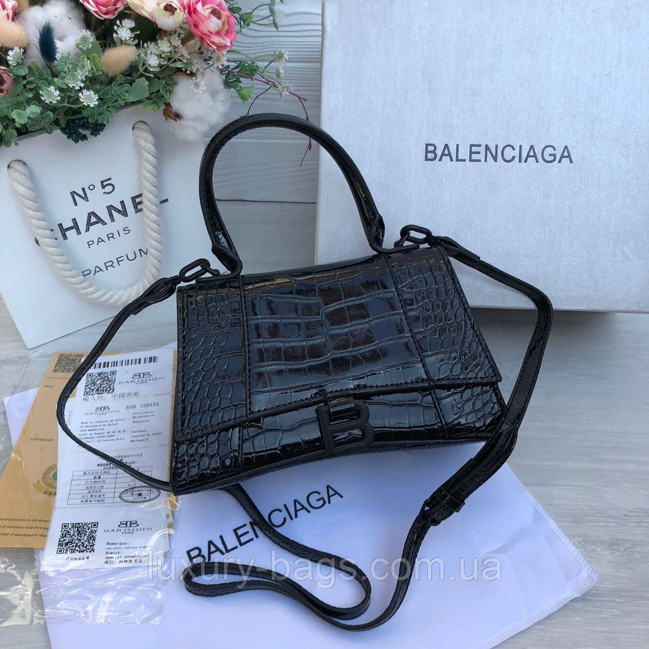Жіноча сумка Balenciaga Баленсіага під шкіру крокодила