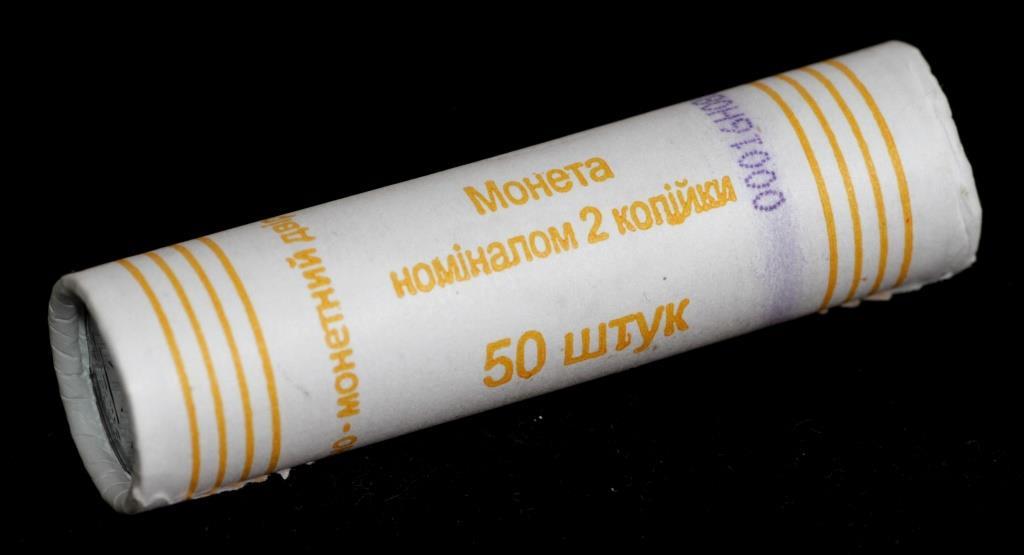 Банківський рол монет України 2 копейки 2012 р. 50 штук
