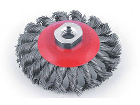 Щітка 1004 "Бригадир Standart" конусна, плетений дріт 125мм