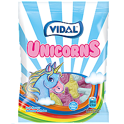 Жувальні цукерка Jelly Unicorns Єдинороги 90г ТМ VIDAL