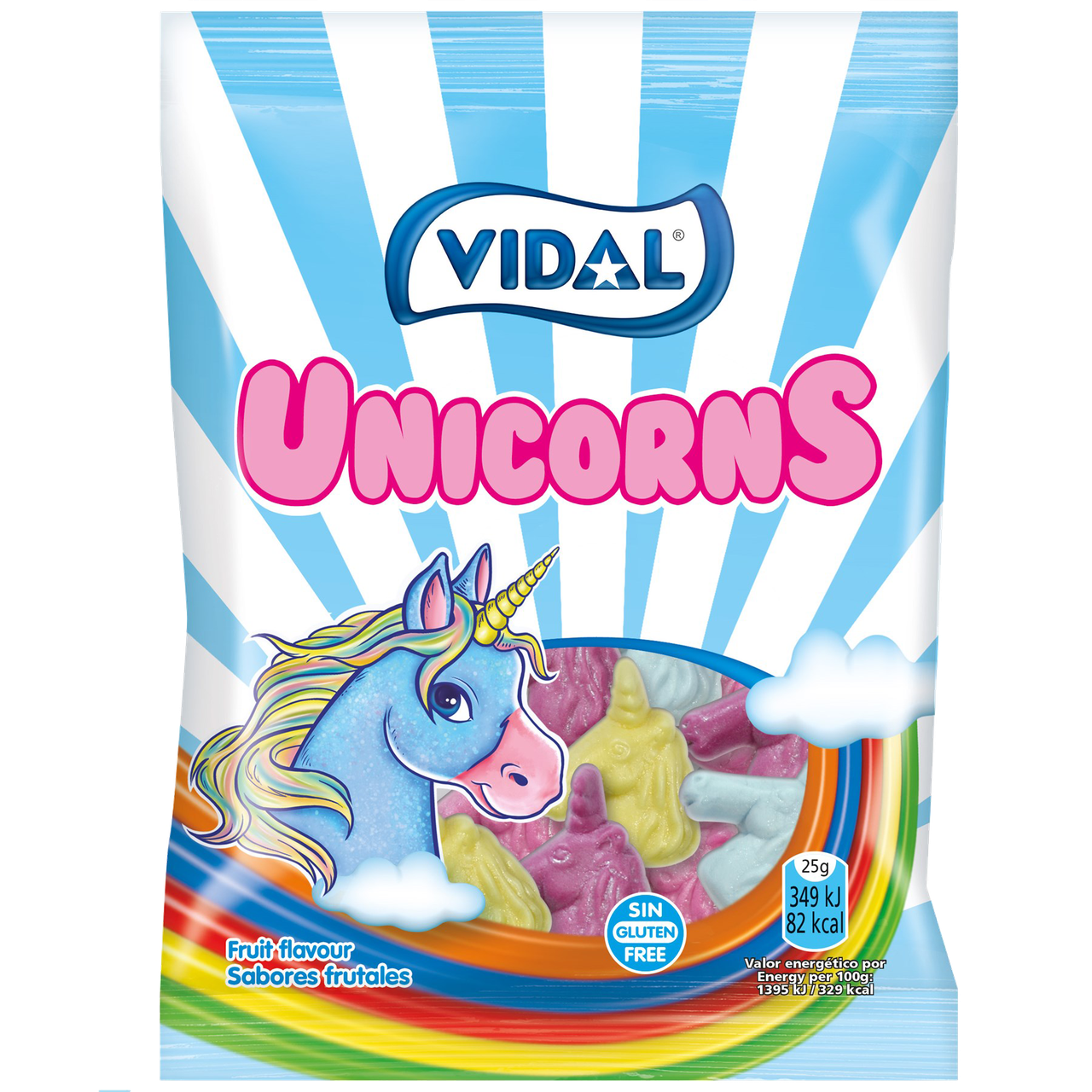Жевательные конфетки Jelly Unicorns Единороги 90г ТМ VIDAL - фото 1 - id-p1298388093
