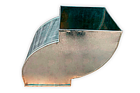 Утка вентиляционная прямоугольного сечения, соединение забивная рейка.