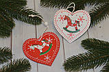 Новорічний дерев'яний декор Серце (шт), фото 3