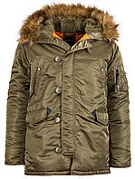 Зимняя куртка аляска Alpha Industries Slim Fit N-3B Parka MJN31210C1 (Vintage Olive), фото 1