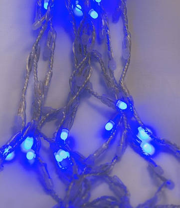 Велика неонова Гірлянда Водоспад Синя Світлодіодна LED Штора 3 х 2 метри Силіконова - 320, фото 3