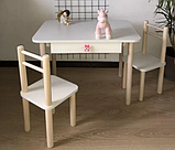 Дитячий столик і стільчик від виробника Дерево і ЛДСП стілець-стіл столик пенал Стіл і стільчик для дітей, фото 4
