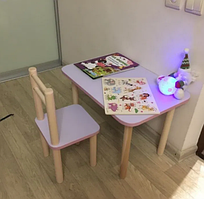 Дитячий столик і стільчик від виробника Дерево і ЛДСП стілець-стіл столик пенал Стіл і стільчик для дітей