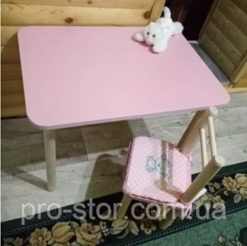 Детский столик и стульчик от производителя Дерево и ЛДСП стул-стол Стол и стульчик для детей - фото 3 - id-p1299577456