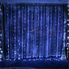 Велика неонова Гірлянда Водоспад Синя Світлодіодна LED Штора 3 х 2 метри Силіконова - 320, фото 6