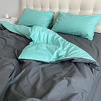 Постільна білизна бязь Графітово-м'ятний