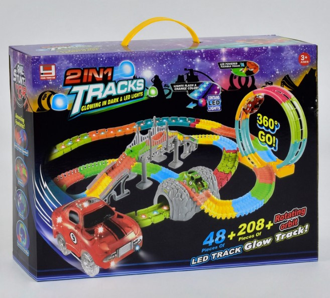 Автотрек світиться з мертвою петлею, 2 машинки, 269 деталей FYD 170238