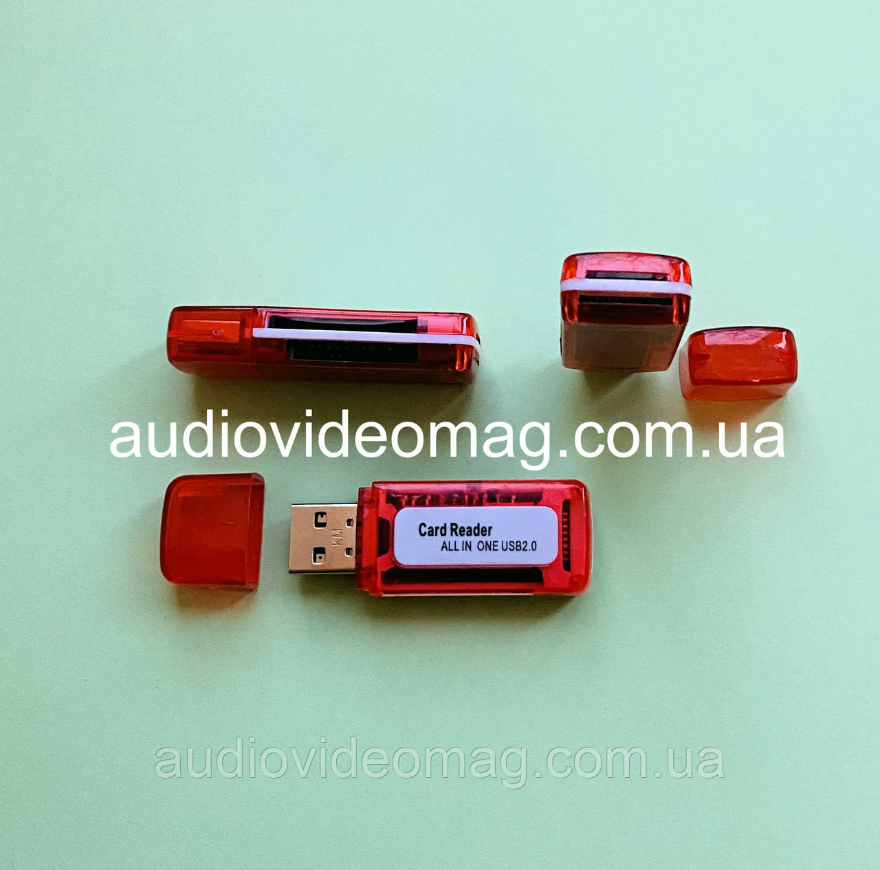 Картридер All в 1 для карт памяти microSD, m2, SD, SDHC, MMC, RSMMC, MS, MS DUO, MS PRO DUO - фото 1 - id-p566772955