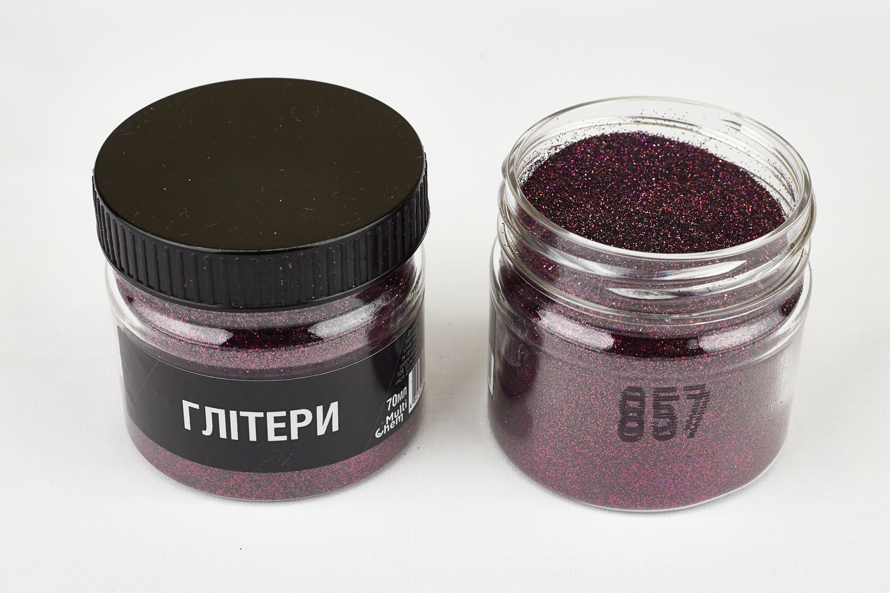 Глітер фуксія 857, 0,2 мм 1/128 , 70 мл