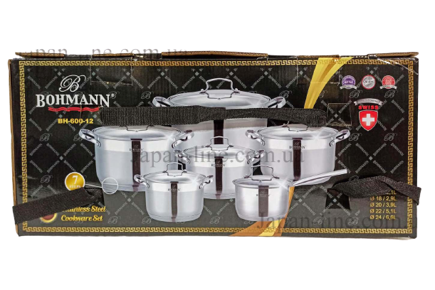 Набір каструль Bohmann BH 600-12 12 предметів