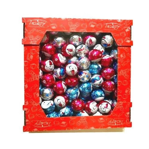 Конфеты шоколадные Baron Zimove Kule шарики в виде снеговиков 1,7 кг Польша - фото 6 - id-p1067132601