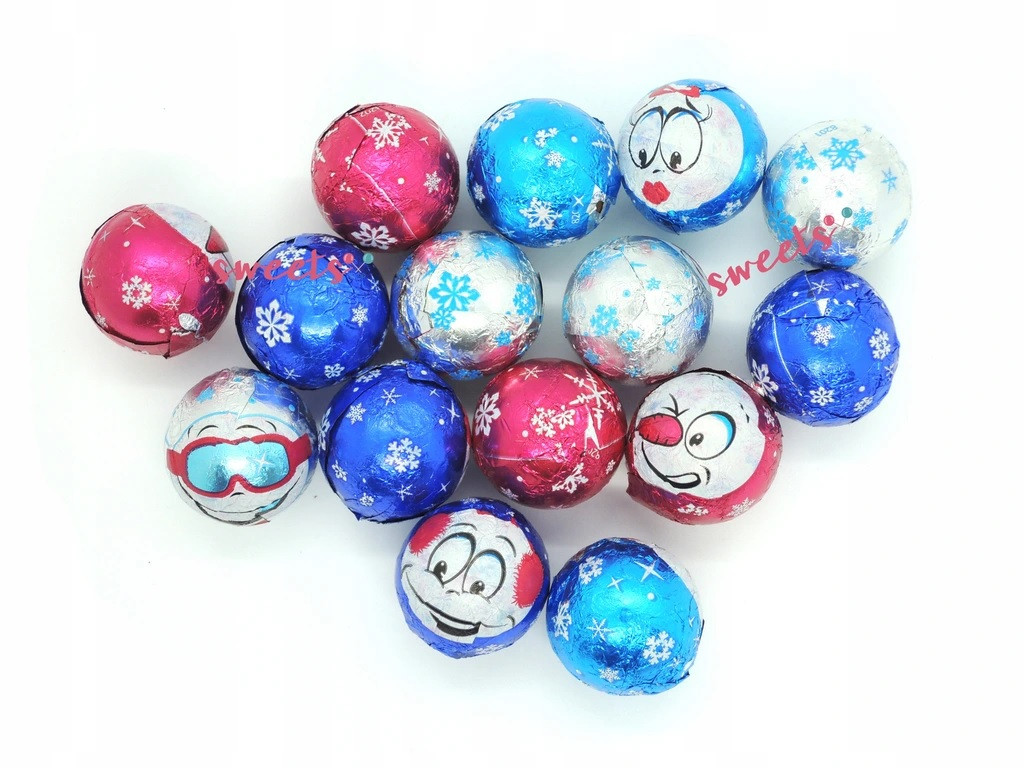 Конфеты шоколадные Baron Zimove Kule шарики в виде снеговиков 1,7 кг Польша - фото 7 - id-p1067132601