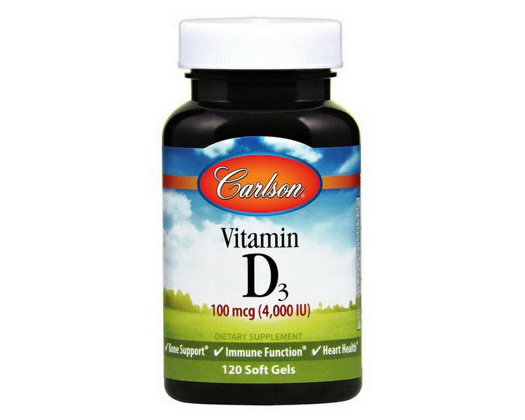 Vitamin D3 100 mcg (4,000 IU) 120 soft gels